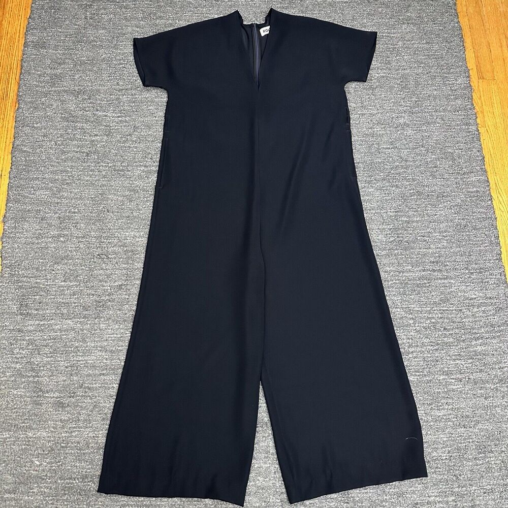 Elegant Blue/Black Roucha Jumpsuit